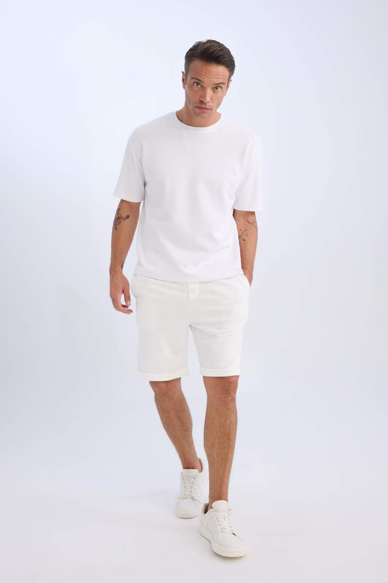 Beli Bağcıklı Yazlık Pike Bermuda Şort