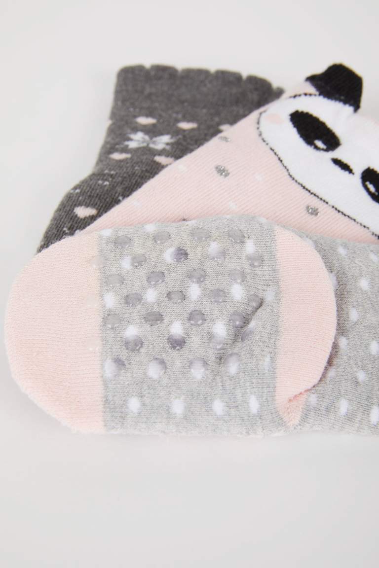 Chaussettes Longues Coton Pour Bébé Fille - 3 Paires