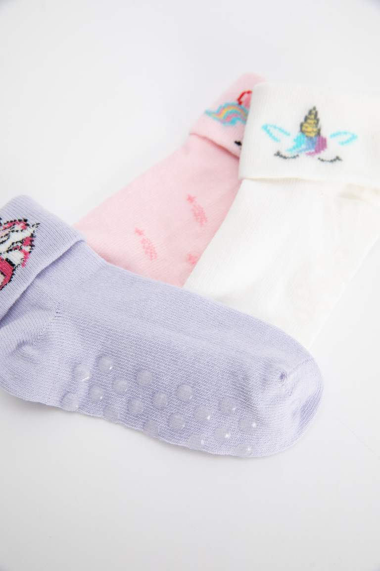 Baby Girl 3 Piece Cotton Long Socks