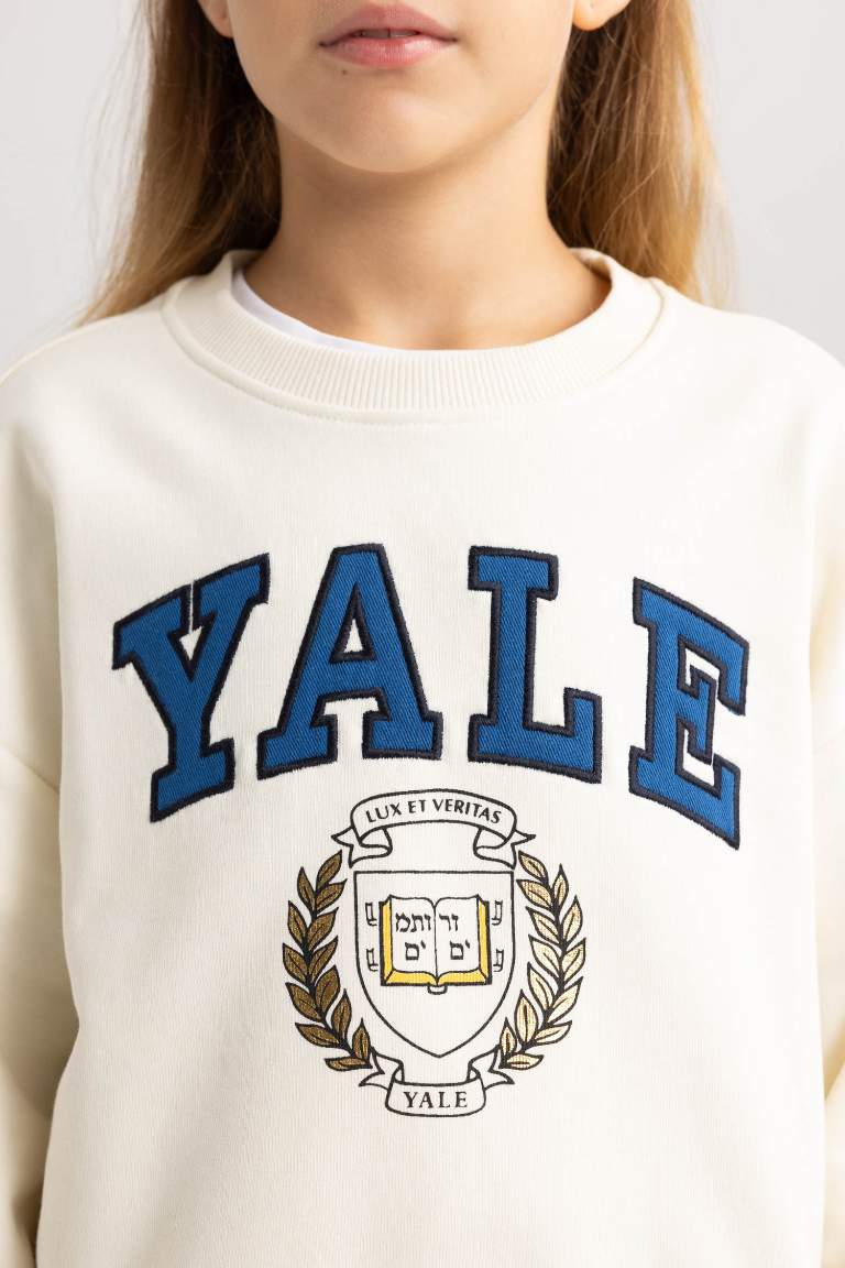 Світшот свободного крою Yale University для дівчаток