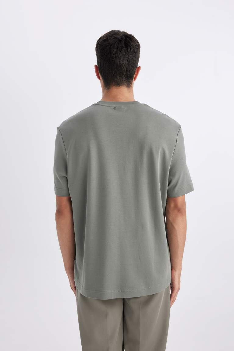 Regular Fit Crew Neck Basic Heavy Fabric T-Shirt