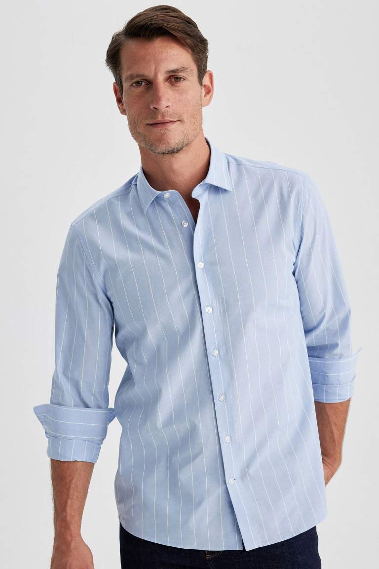 Modern Fit Non Iron Ütü Gerektirmeyen Uzun Kollu Gömlek