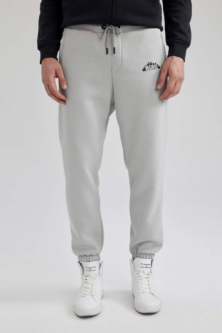Marvel Logo Only Jogger Eşofman Altı Cepli Beli Paçası Lastikli