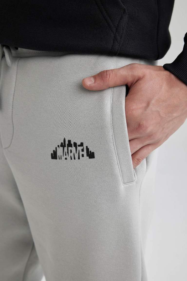 Marvel Logo Only Jogger Eşofman Altı Cepli Beli Paçası Lastikli