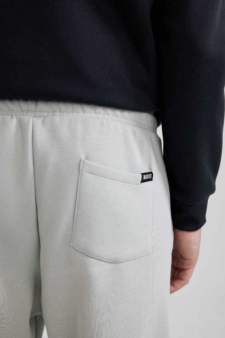 Marvel Logo Only Jogger Eşofman Altı Cepli Beli Paçası Lastikli