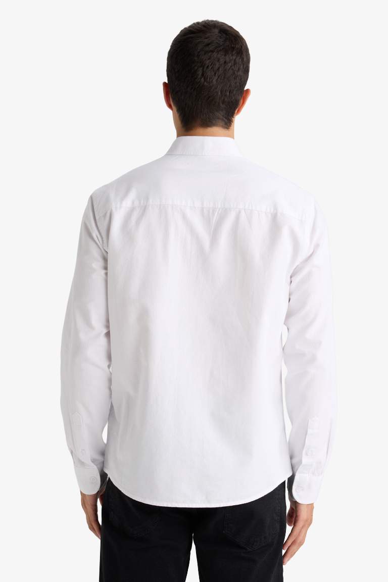 Regular Fit Polo Yaka Oxford Uzun Kollu Gömlek