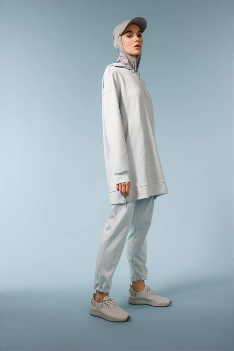 بنطلون سويت بانتس قماش سكوبا قصة عادية من DeFactoFit