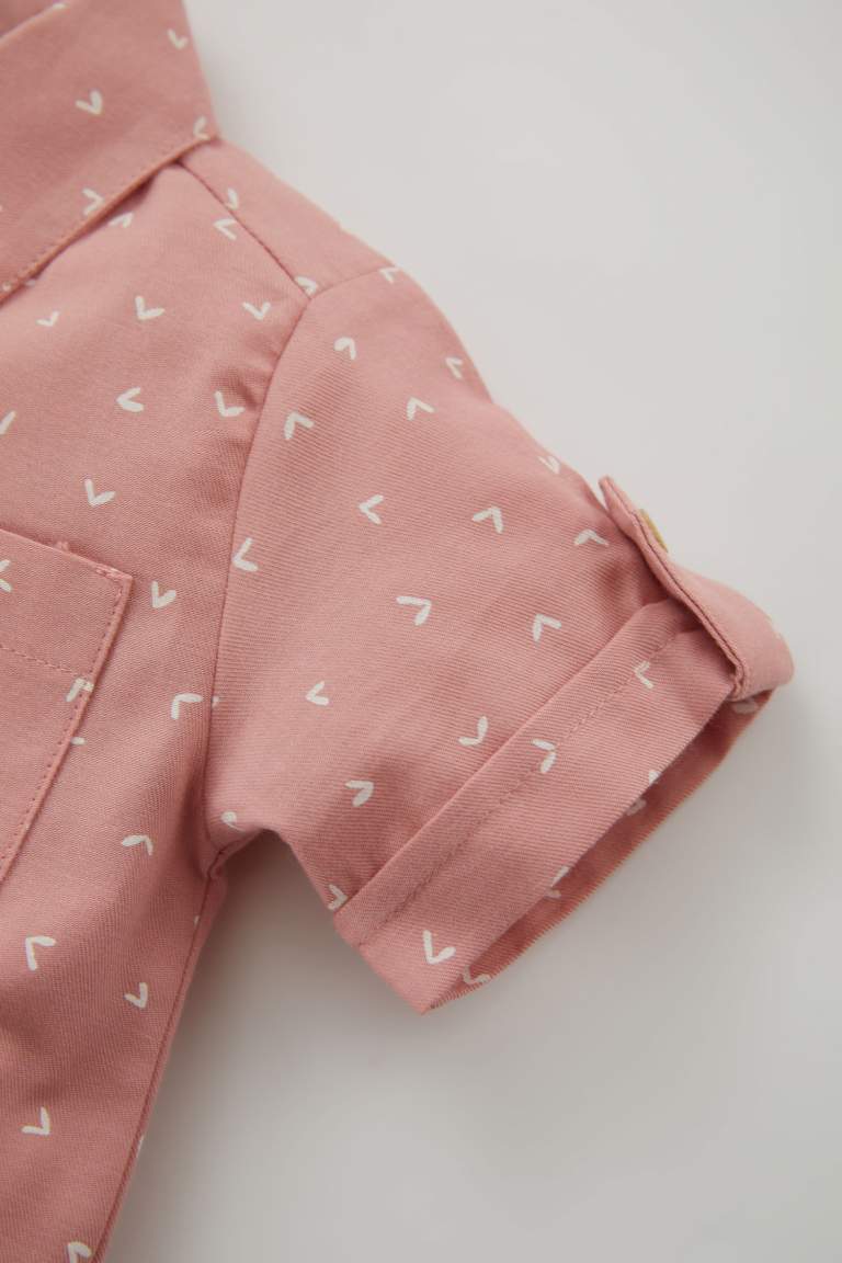 قميص ولادي مطبوع بوبلين قصة عادية