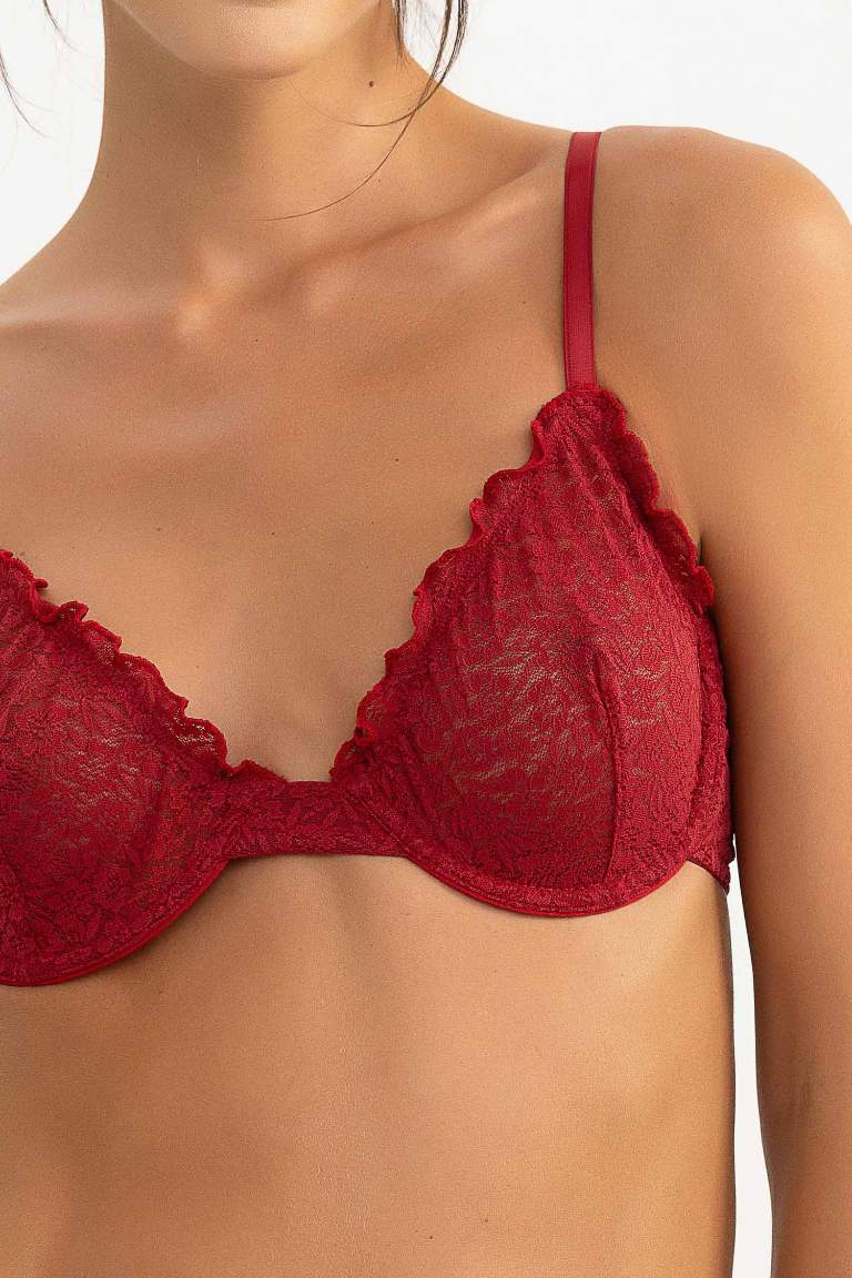 Fall in Love Dantelli Kapsız Pedsiz Balenli Bra