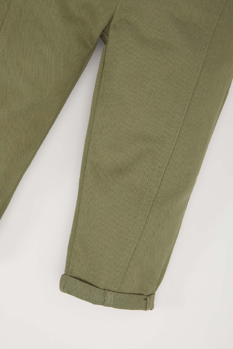 Pantalon droit en gabardine taille élastique pour bébé garçon