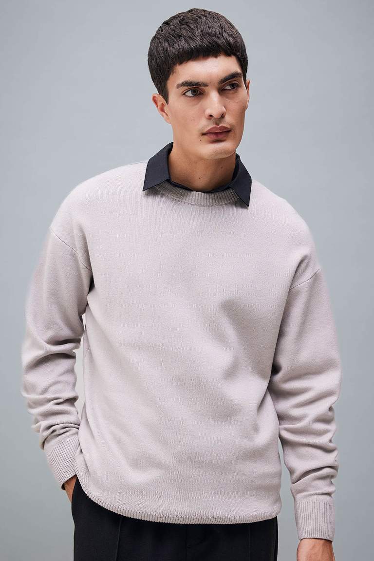 Relax Fit Crew Neck Knitwear Pullover