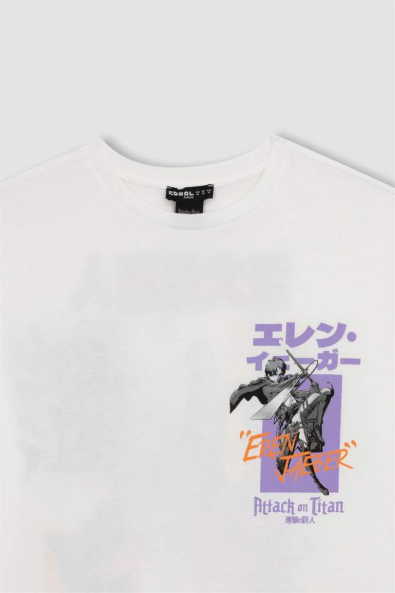 Attack on Titan Oversize Sırt Baskılı Kısa Kollu %100 Pamuk Tişört
