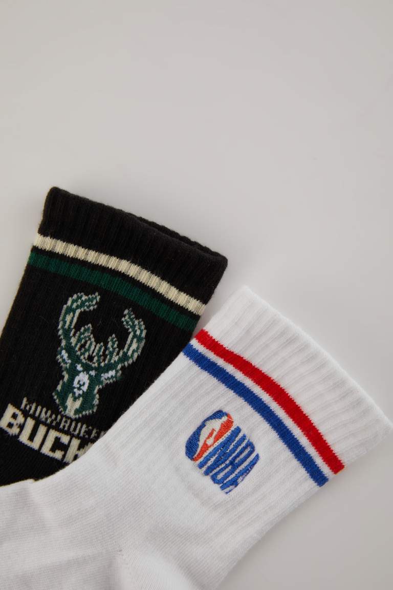 Erkek Çocuk NBA Current Teams 2'li Pamuklu Uzun Çorap