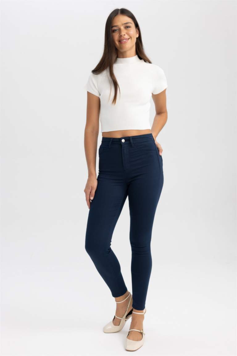 Navy Woman Skinny Fit High Waist Narrow Leg Long Length Jeans 2836900 navy-woman-skinny-fit-high-waist-narrow-leg-long-length-jeans-2836900