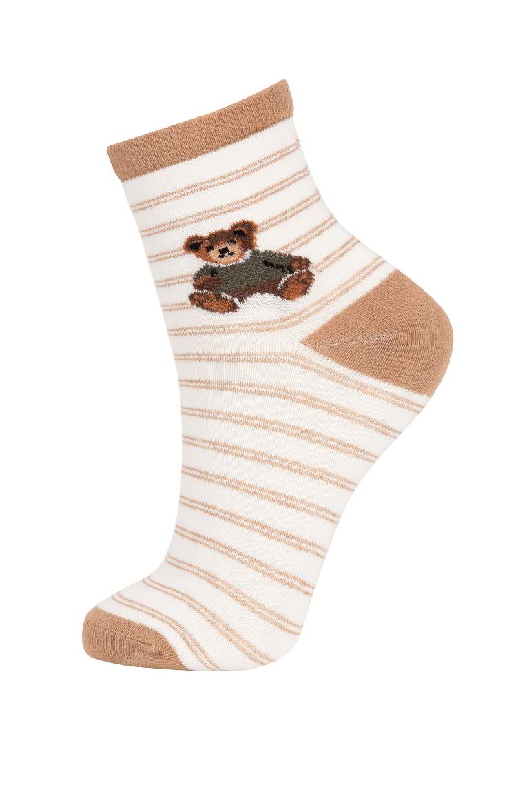 Chaussettes mi-hautes Coton Imprimé Animalier 3 Femme