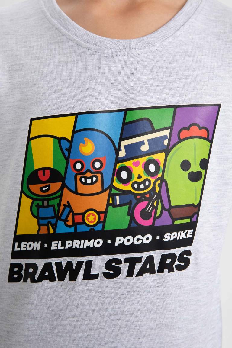 Футболка Brawl Stars с круглым вырезом для мальчиков