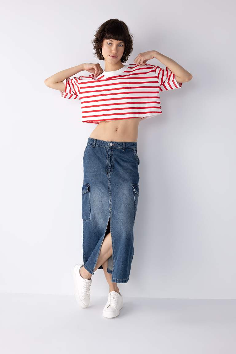 Slim Fit Striped Short Sleeve T-Shirt