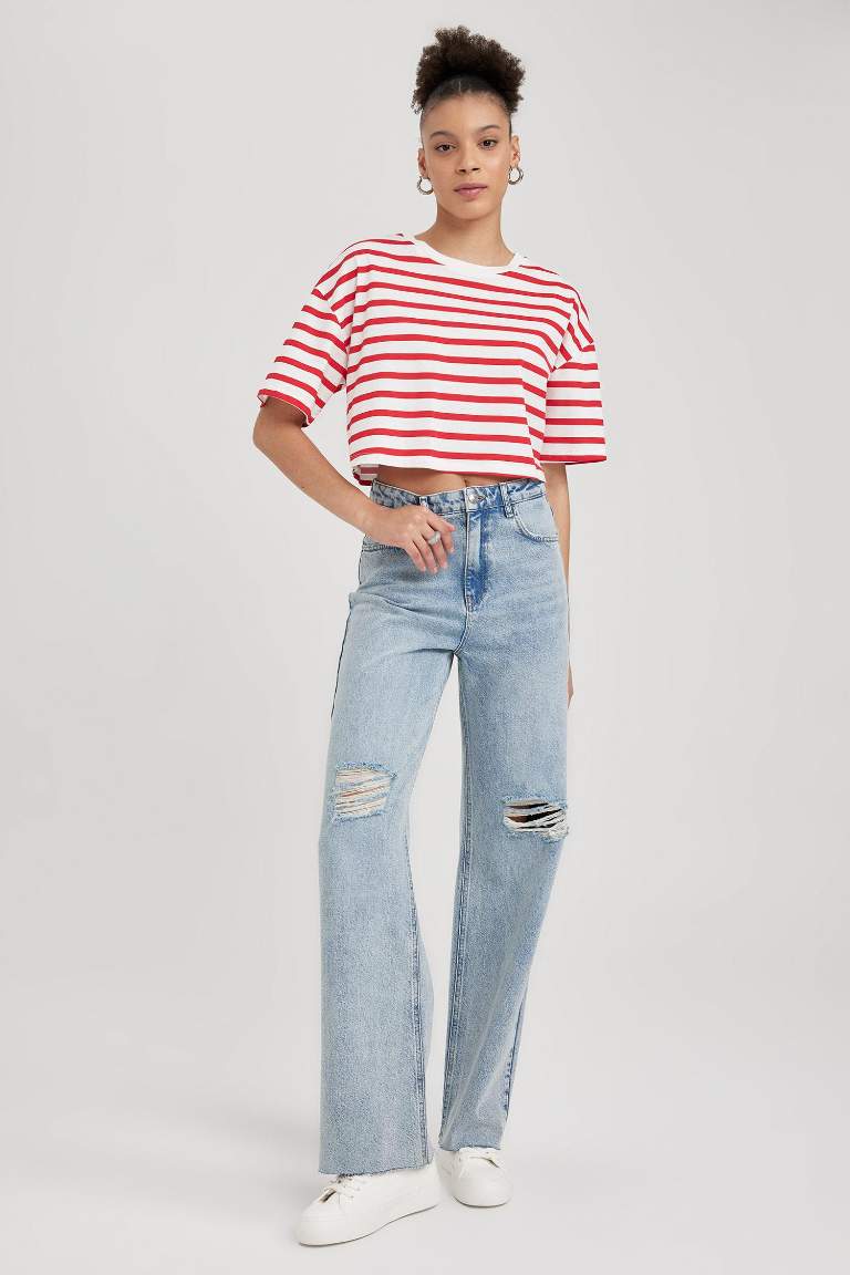 Slim Fit Striped Short Sleeve T-Shirt