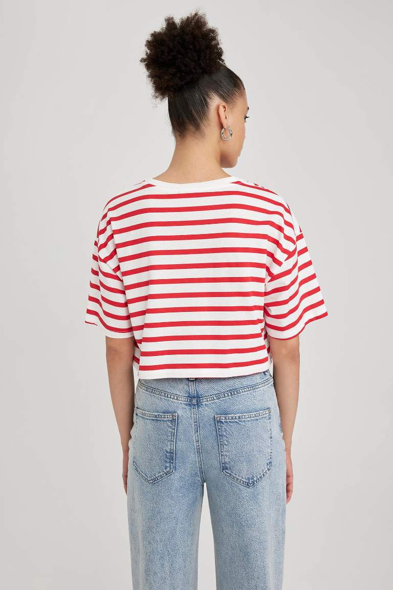Slim Fit Striped Short Sleeve T-Shirt