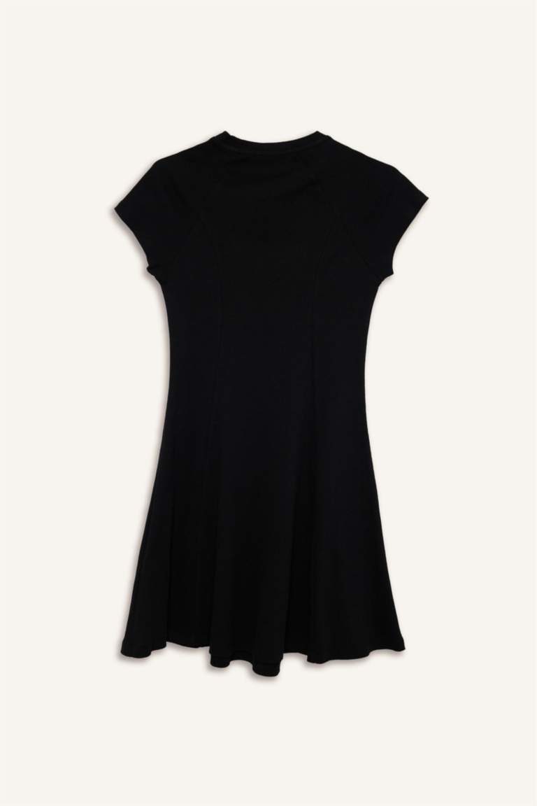 Crew Neck Camisole Raglan Sleeves Mini Dress