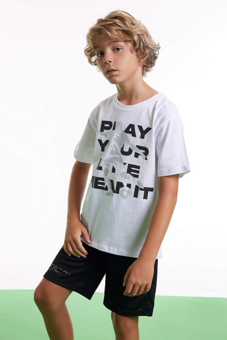 Oversize Fit Printed Short Sleeve T-Shirt