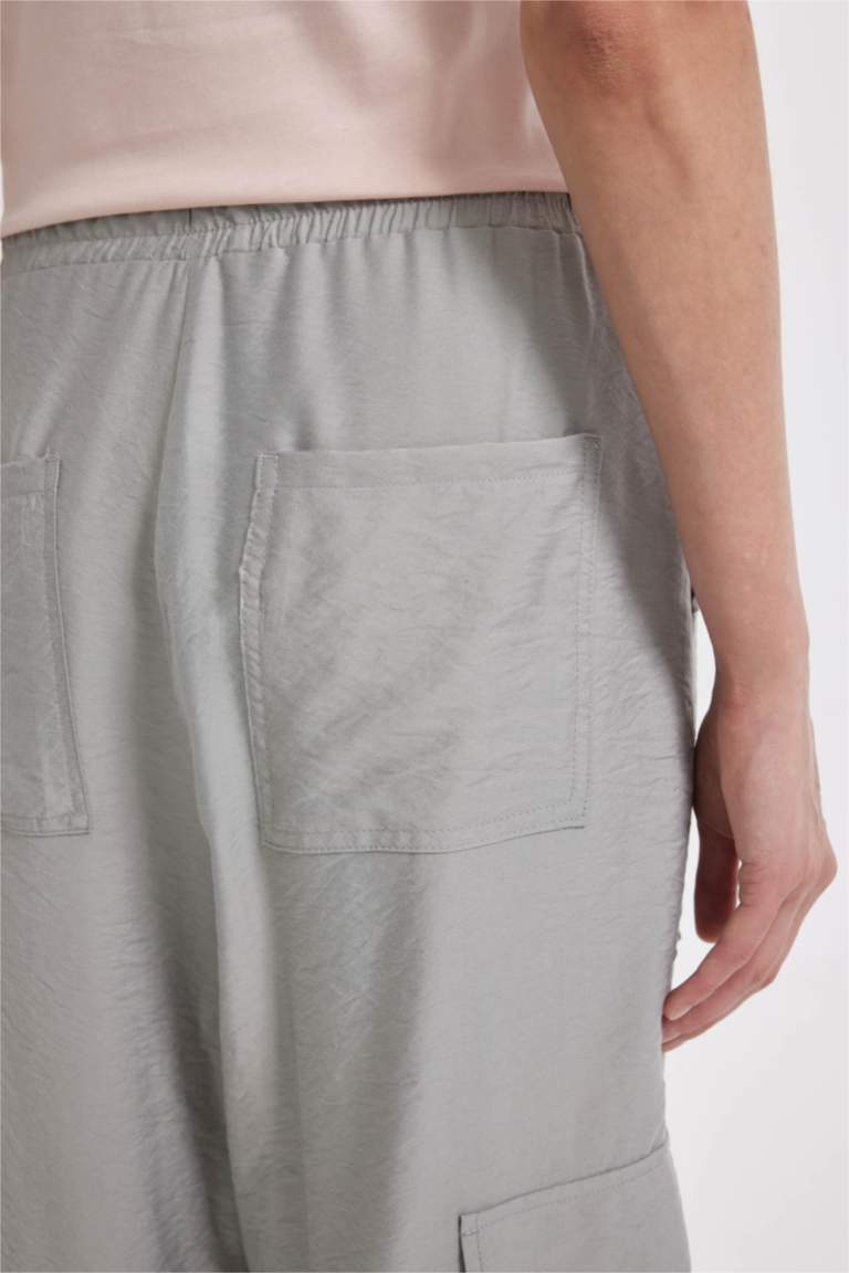 Wide Leg Pocket High Waist Long Length Trousers