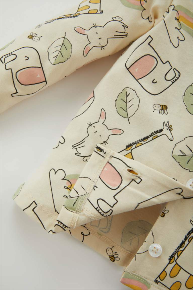 2 piece Regular Fit Shirt Collar Animal Knitted Pyjamas