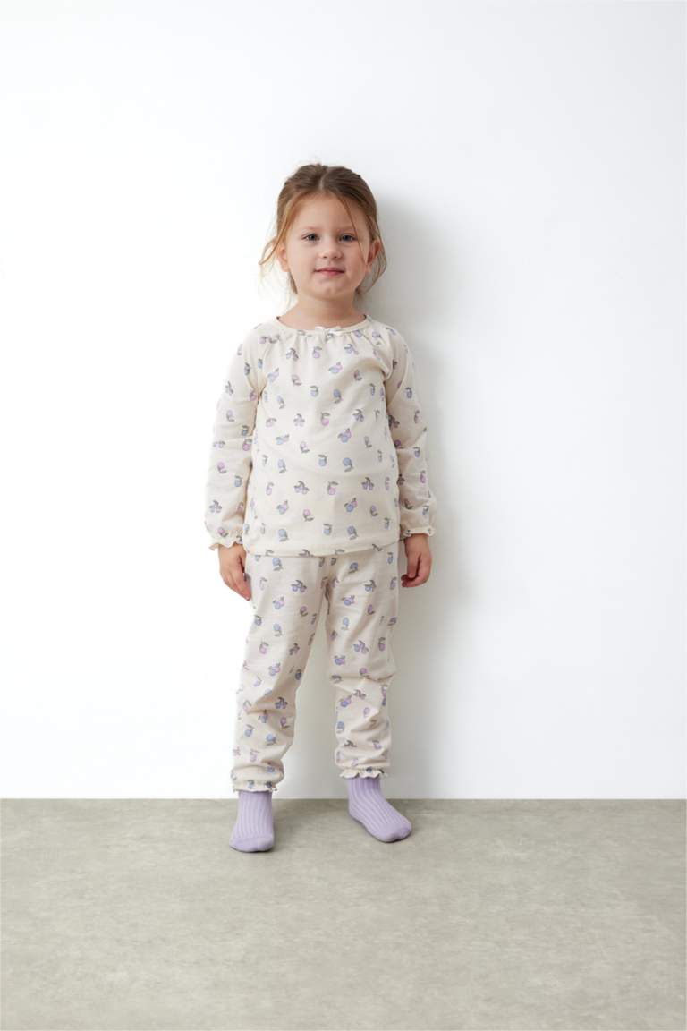 2 piece Regular Fit Crew Neck Fruit Knitted Pyjamas