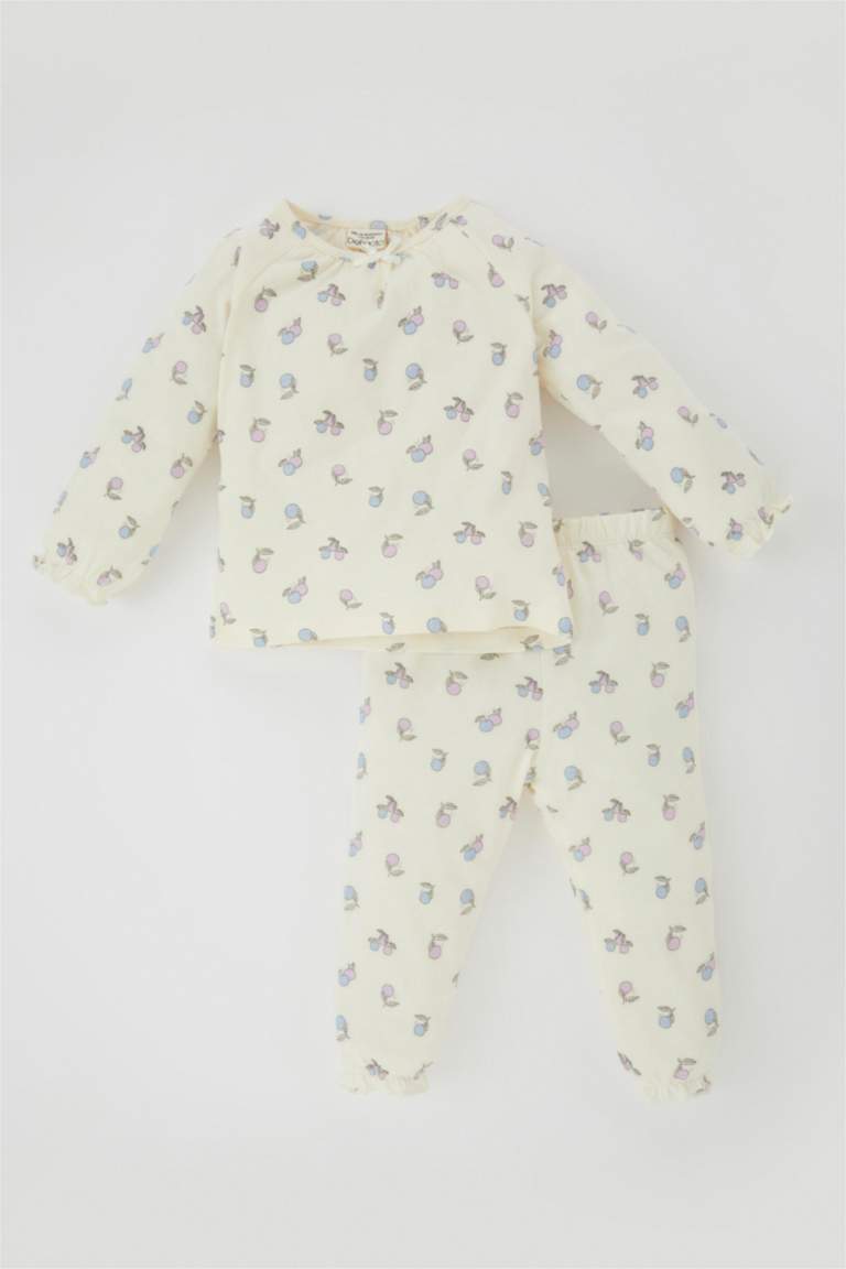 2 piece Regular Fit Crew Neck Fruit Knitted Pyjamas