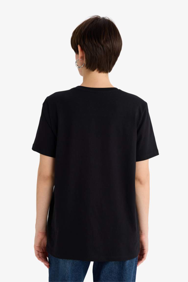 Regular Fit Bisiklet Yaka Basic Düz Premium Kısa Kollu Tişört