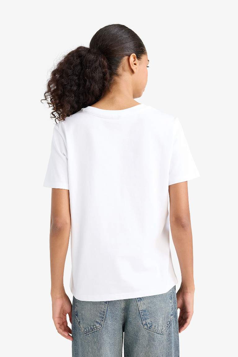 Regular Fit Bisiklet Yaka Basic Düz Premium Kısa Kollu Tişört