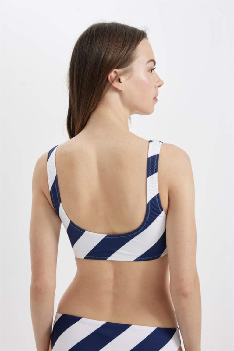 Fall in Love Regular Fit Striped Bikini Top