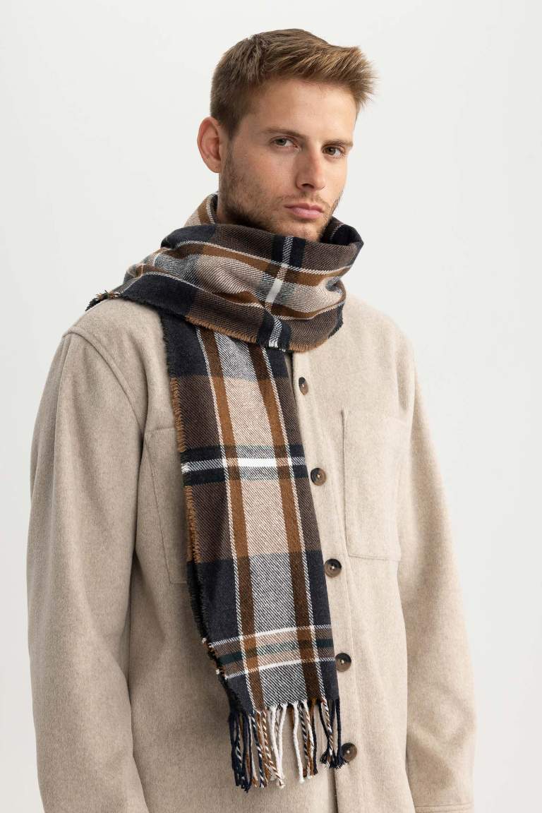 Brown MAN Man Plaid Scarf 2891057 | DeFacto