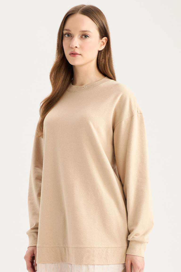 Regular Fit Thin Fabric Sweat Tunic