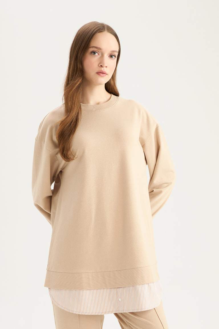 Regular Fit Thin Fabric Sweat Tunic