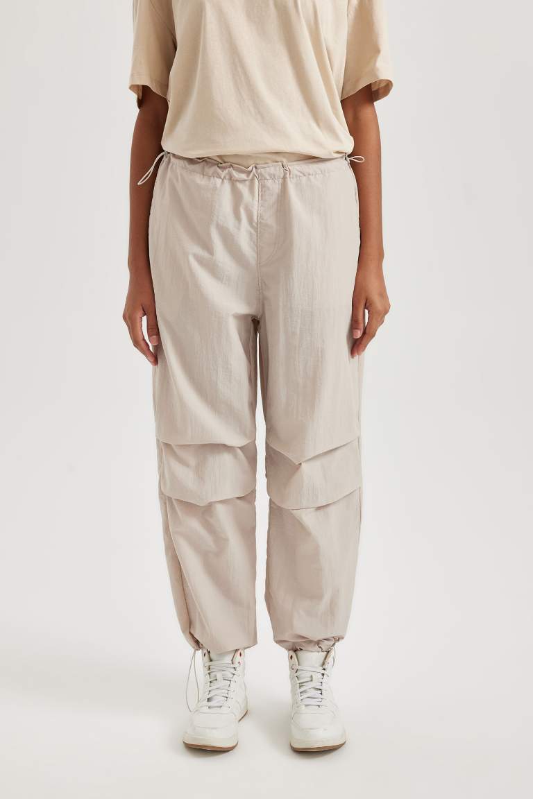 DeFactoFit Standard Fit Pocketed Elastic Banded Long Trousers