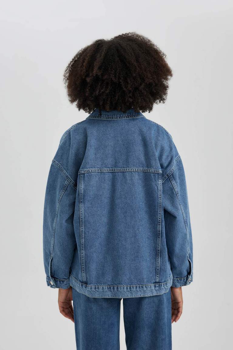 Oversize Geniş Kalıp Jean Ceket