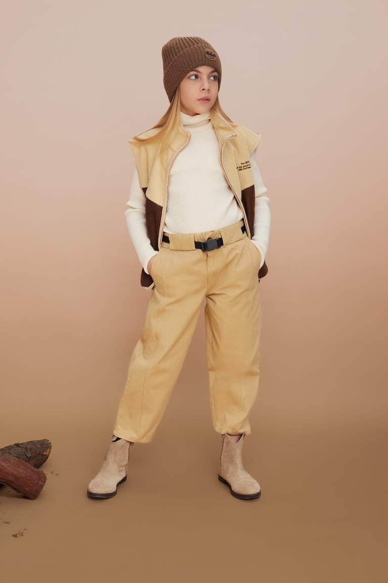 Slouchy Fit Gabardine Trousers