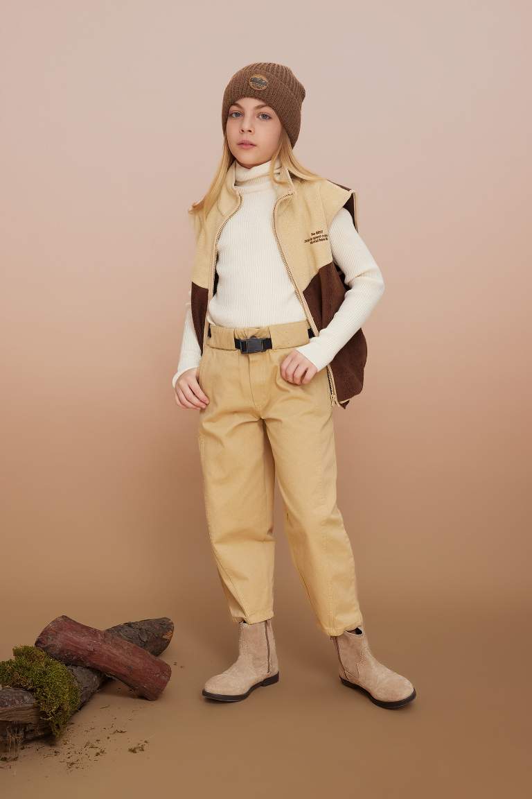 Slouchy Fit Gabardine Trousers