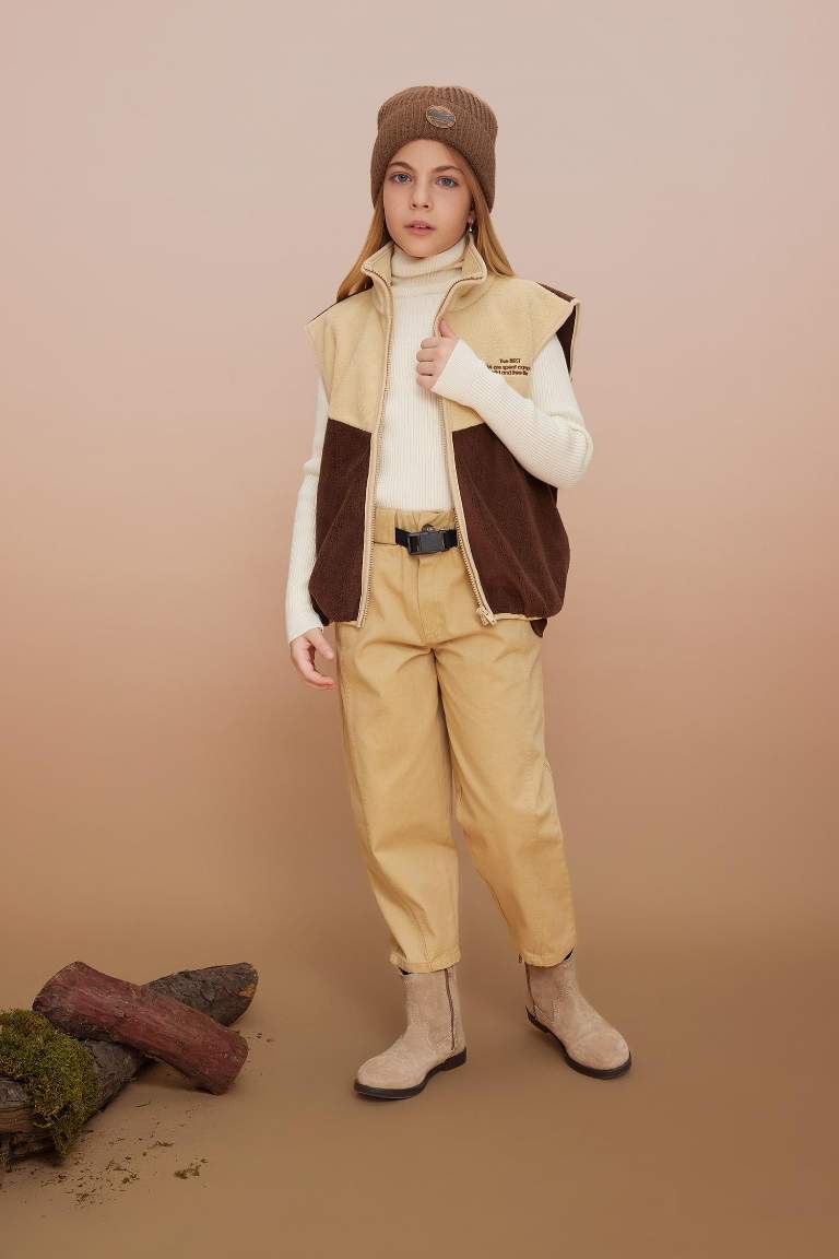 Slouchy Fit Gabardine Trousers