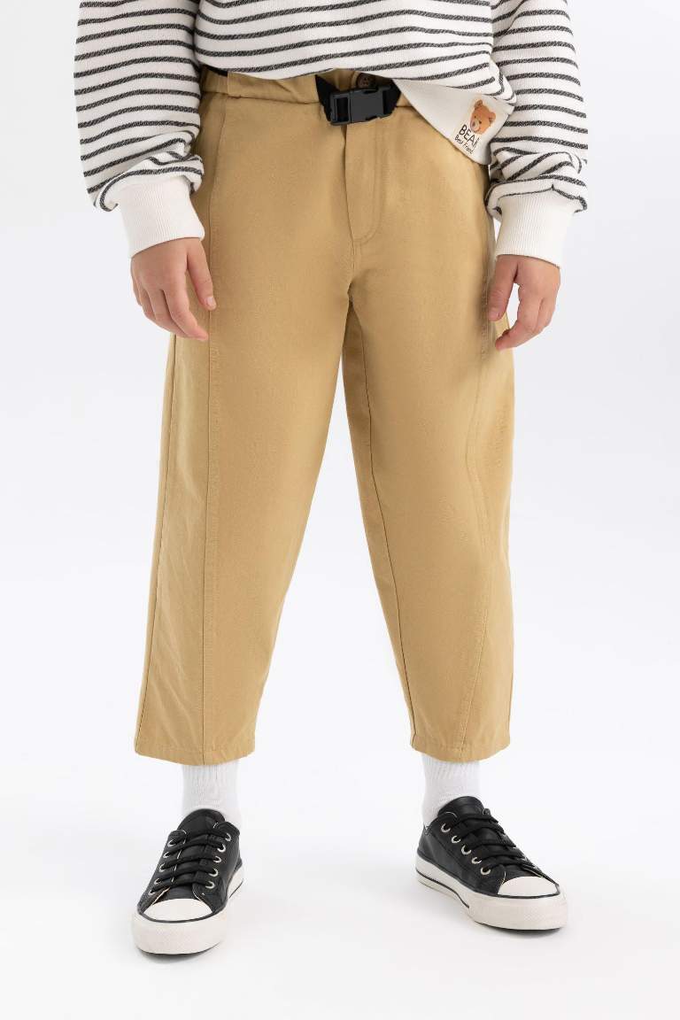 Slouchy Fit Gabardine Trousers