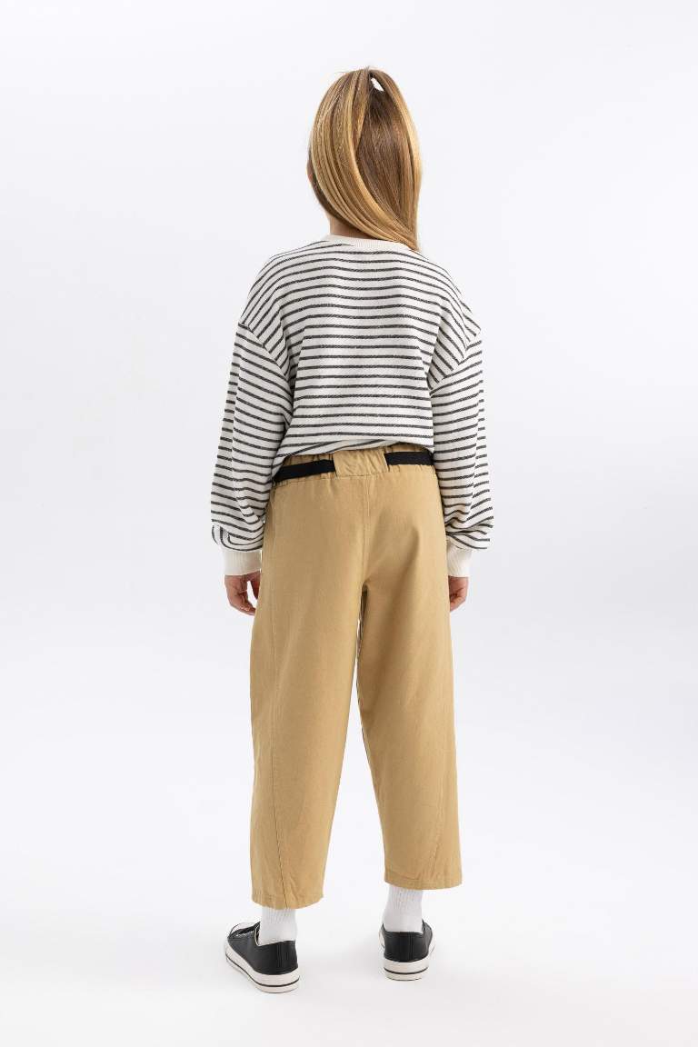 Slouchy Fit Gabardine Trousers