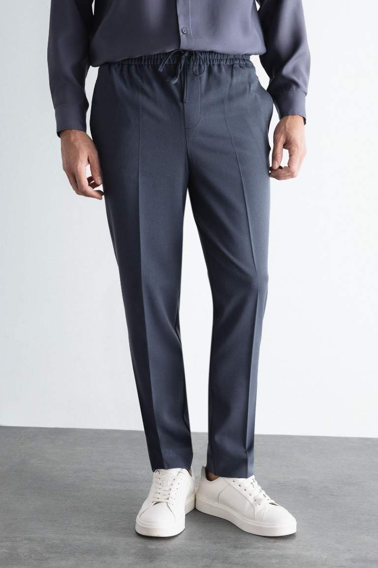 Elastic Straight Leg Pocketed Stretch Jogger Pants