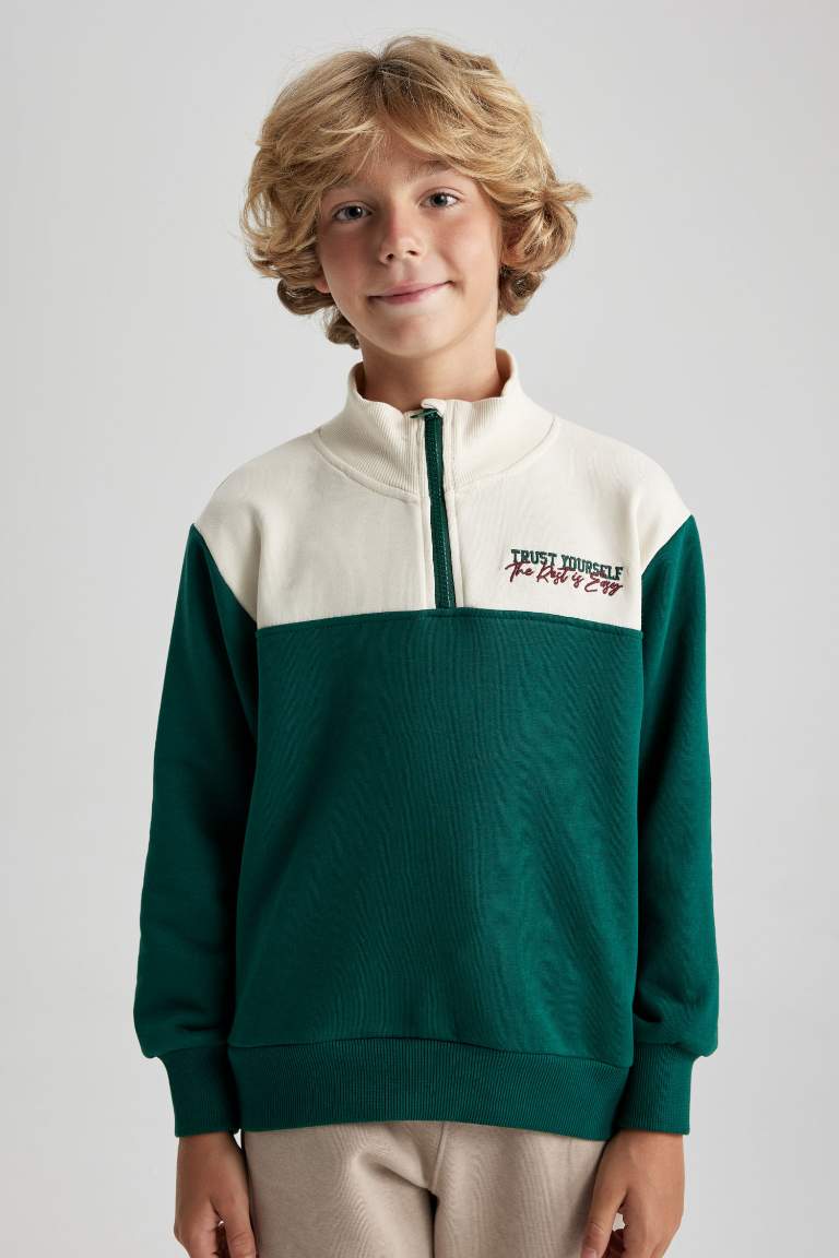 Boy Half Zipper Sweatshirt