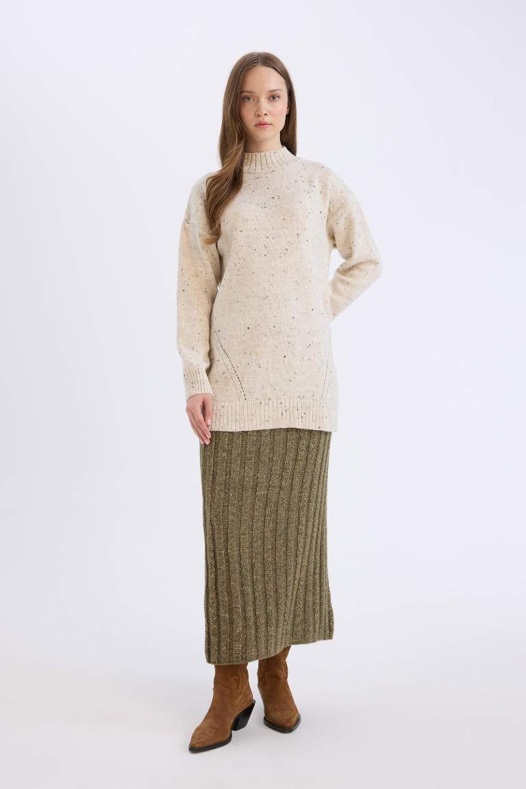 Regular Fit Maxi Triko Etek