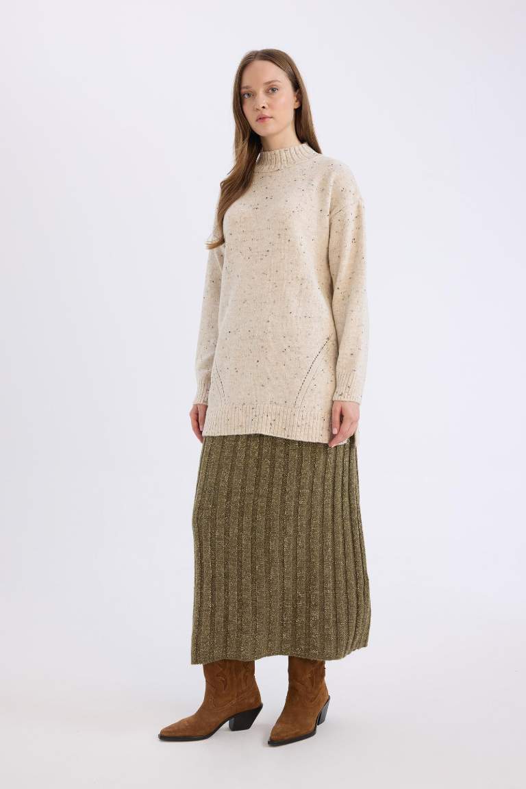 Regular Fit Maxi Triko Etek