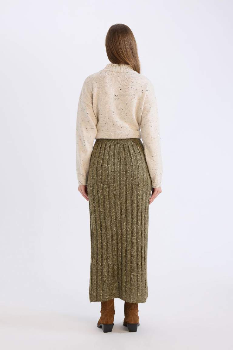 Regular Fit Maxi Triko Etek