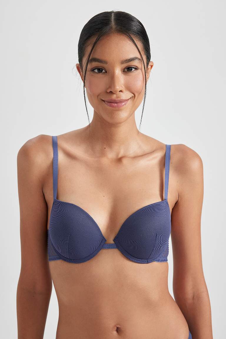 Fall in Love Dantelli Dolgulu Push Up Balenli Bra