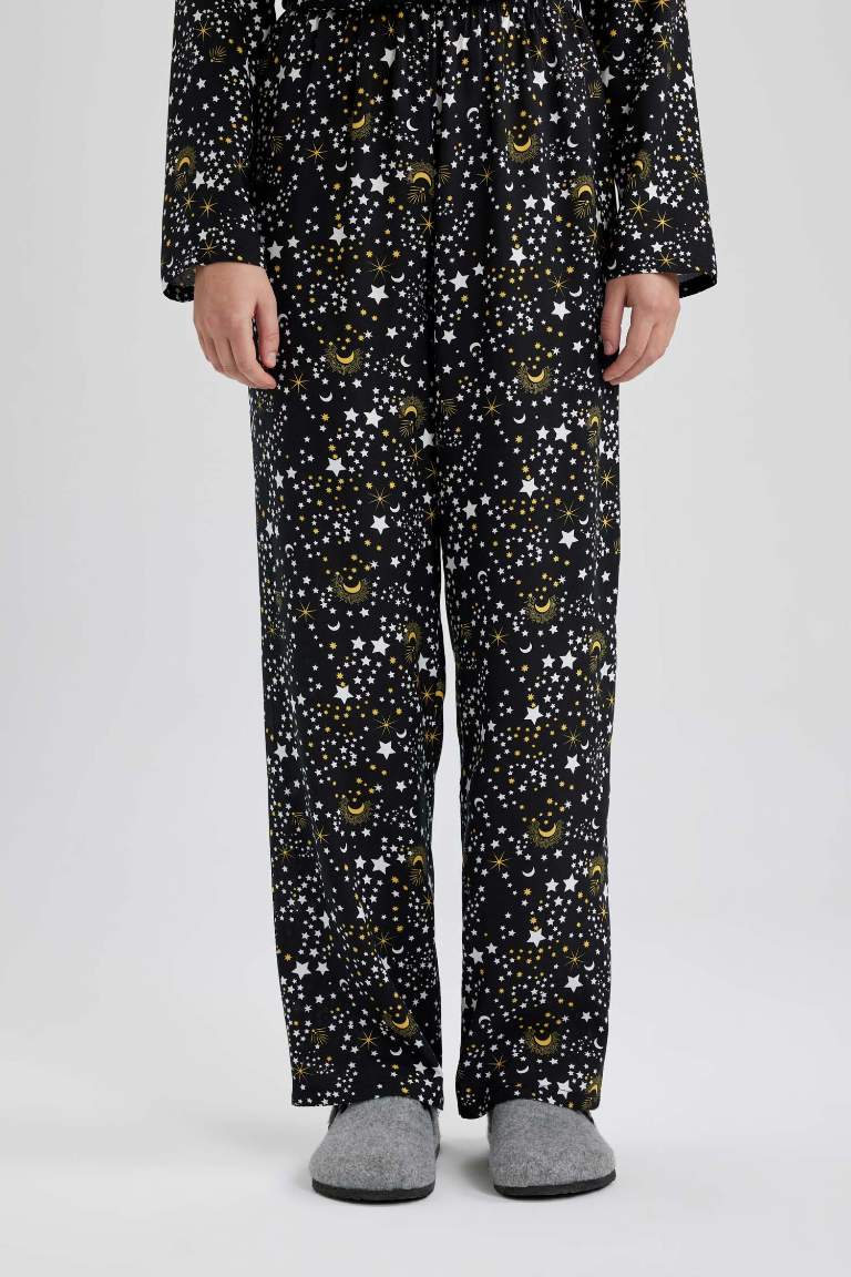 Fall in Love Esnek Belli Uzun Boy Viskon Pijama Altı