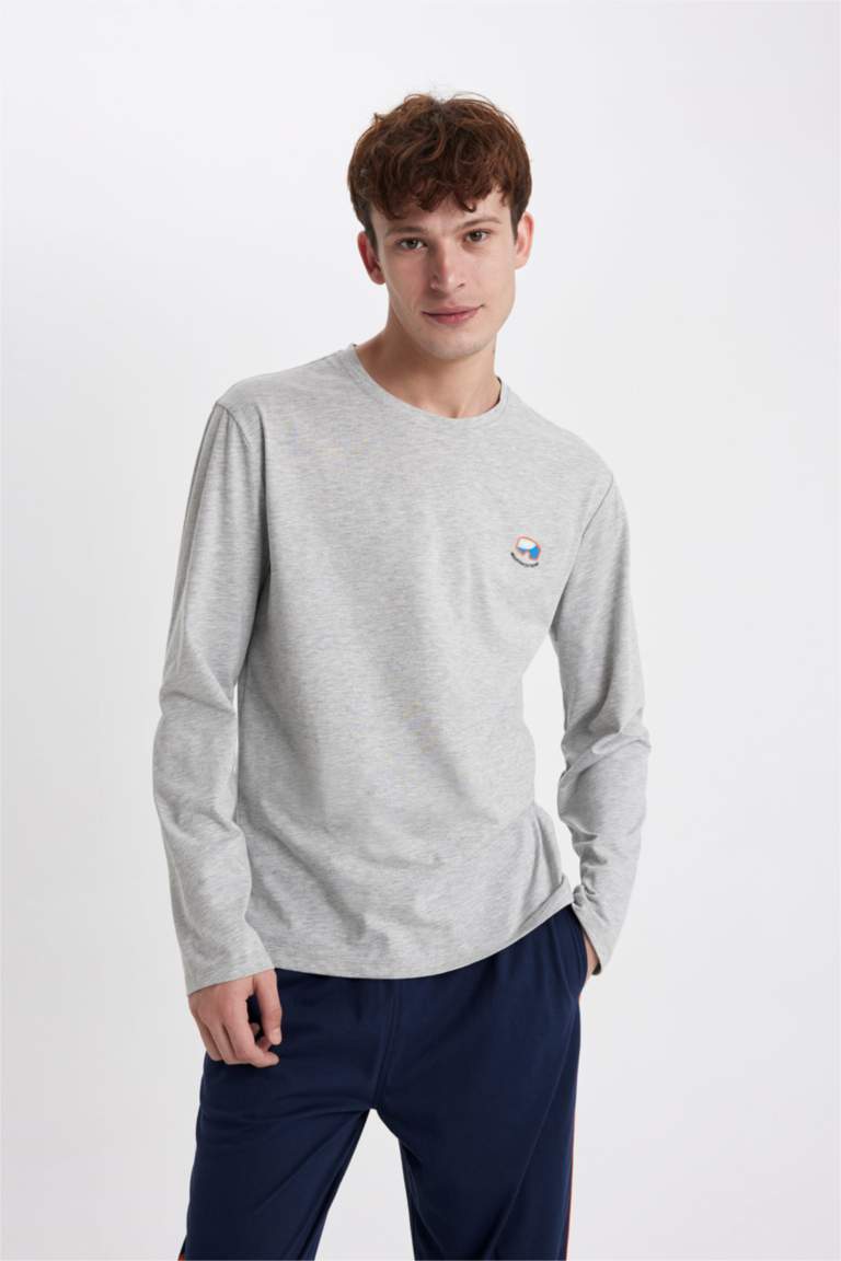 طقم قصة عادية كم طويل من قطعتين